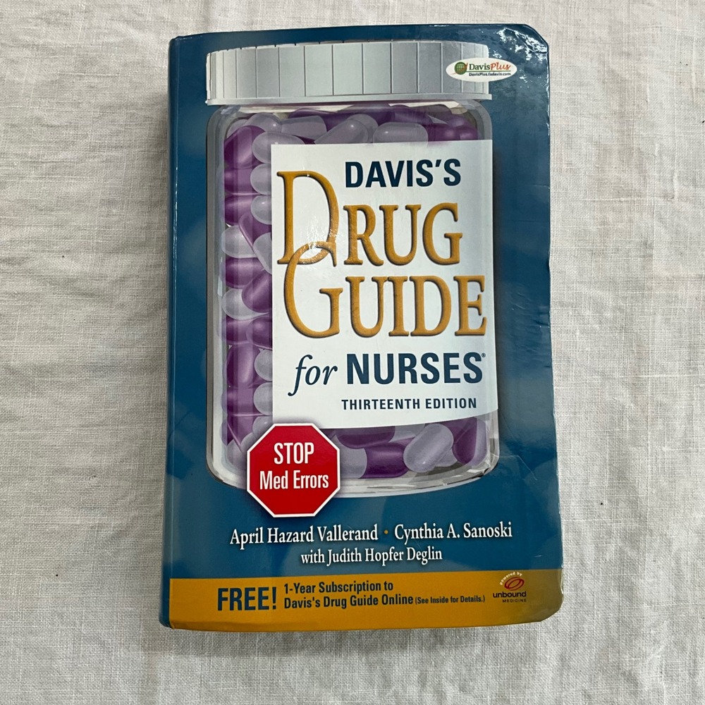 Davis's Drug Guide‎ for Nurses 13th Edition Vallerand Sanoski Pharmacology Book
